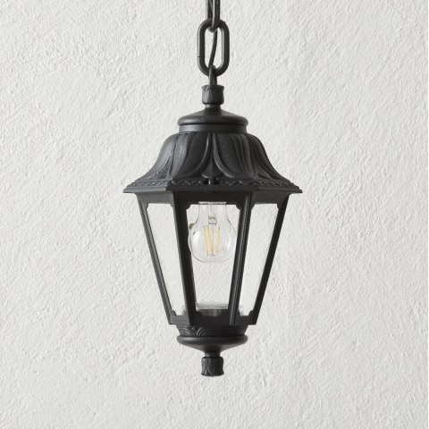 Oprawa ogrodowa wisząca Sichem/Anna CLEAR Fumagalli E27 wys.800 mm, szer.220 mm IP55 230V czarny / tworzywo sztuczne