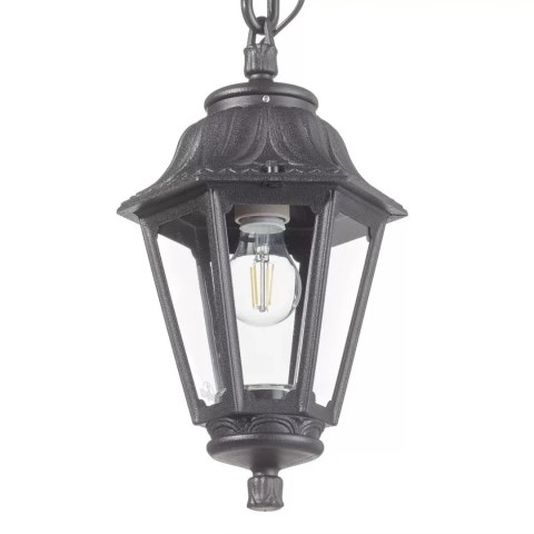 Oprawa ogrodowa wisząca Sichem/Anna CLEAR Fumagalli E27 wys.800 mm, szer.220 mm IP55 230V czarny / tworzywo sztuczne