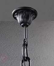 Oprawa ogrodowa wisząca Sichem/Anna CLEAR Fumagalli E27 wys.800 mm, szer.220 mm IP55 230V czarny / tworzywo sztuczne