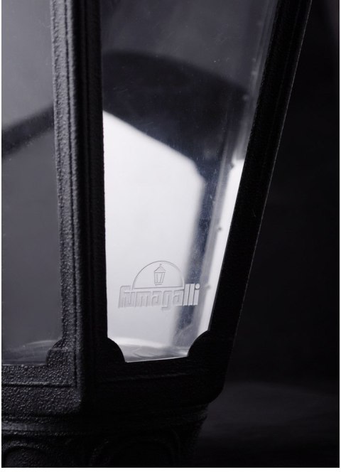 Oprawa ogrodowa wisząca Sichem/Anna CLEAR Fumagalli E27 wys.800 mm, szer.220 mm IP55 230V czarny / tworzywo sztuczne