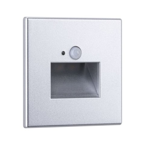 Oprawa przyschodowa EDGE LED czujnik ruchu i zmierzchu kwadrat 1x1,2W 120lm 2700K 230V chrom matowy / tworzywo sztuczne