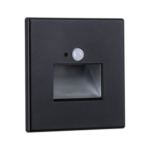Oprawa przyschodowa EDGE LED czujnik ruchu i zmierzchu kwadrat 1x1,2W 120lm 2700K 230V czarny matowy / tworzywo sztuczne
