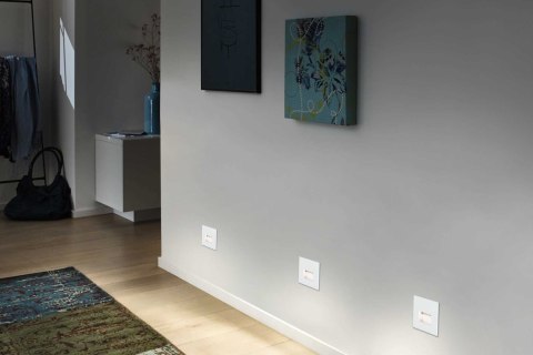 Oprawa przyschodowa EDGE LED kwadrat 1x1,2W 50lm 2700K 230V biały matowy / tworzywo sztuczne