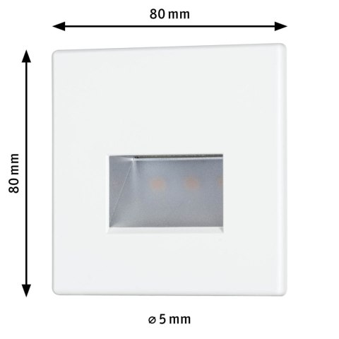 Oprawa przyschodowa EDGE LED kwadrat 1x1,2W 50lm 2700K 230V biały matowy / tworzywo sztuczne