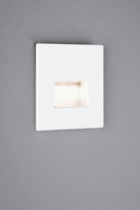 Oprawa przyschodowa EDGE LED kwadrat 1x1,2W 50lm 2700K 230V biały matowy / tworzywo sztuczne