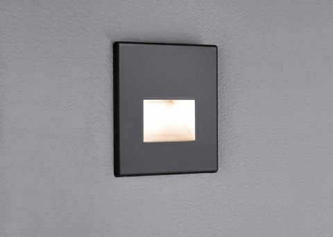 Oprawa przyschodowa EDGE LED kwadrat 1x1,2W 50lm 2700K 230V czarny matowy / tworzywo sztuczne