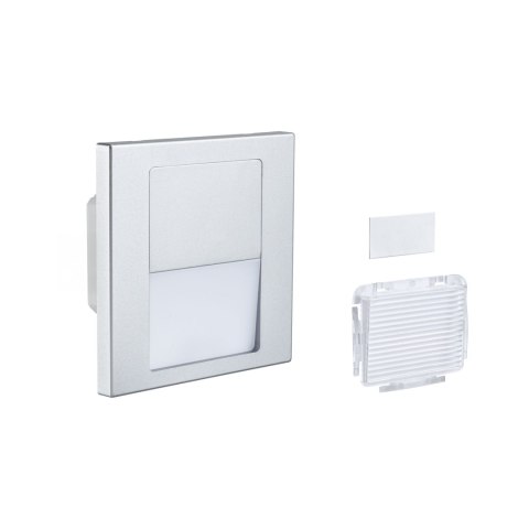 Oprawa przyschodowa TSARO LED kwadrat 1x1,W 80lm 2700K IP20 230V chrom matowy / tworzywo sztuczne