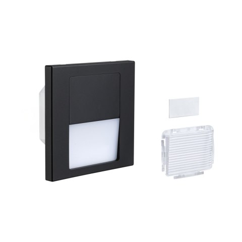 Oprawa przyschodowa TSARO LED kwadrat 1x1,W 80lm 2700K IP20 230V czarny matowy / tworzywo sztuczne