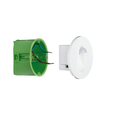 Oprawa przyschodowa WALL LED czujnik ruchu i zmierzchu okrągła 1.1W 65 lm 2700K 230V biały / tworzywo sztuczne