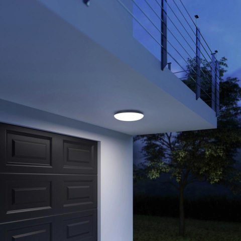 Oprawa sufitowa z czujnikiem ruchu i zmierzchu DL VARIO QUATTRO PRO S 14W LED 4000K 1430lm IP54 IK07 230V biała / tworzywo sztuc