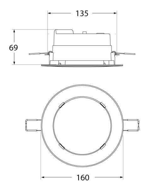 Oprawa wbudowana downlight TERESA 160 OPAL Fumagalli GX53 LED CCT 10W SET 230V biały / tworzywo sztuczne