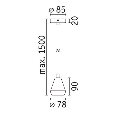 Oprawa wisząca LUIA GU10 max.10W IP44 230V biały / metal