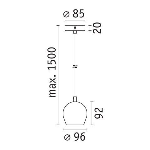 Oprawa wisząca SHIMA GU10 max.10W IP44 230V czarny / metal