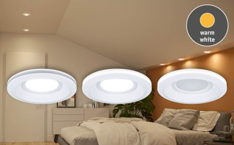 Oprawa wpuszczana SORMUS LED 6.5W 560lm / 180lm 3000K IP65 230V biały / tworzywo sztuczne