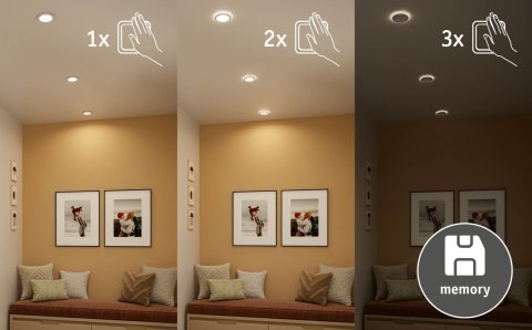 Oprawa wpuszczana SORMUS LED 6.5W 560lm / 180lm 3000K IP65 230V biały / tworzywo sztuczne