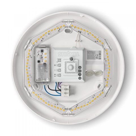 Oprawa z modułem awaryjnym i z czujnikiem ruchu RS PRO P2 S HF 15,1W LED 1674lm 3000K IP54 IK03 230V biała/ tworzywo sztuczne /