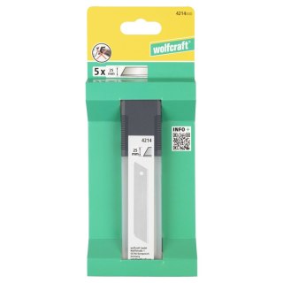 Ostrza bezpieczne bez odłamywania segmentów 25 mm, wolfcraft ( 5 szt.)