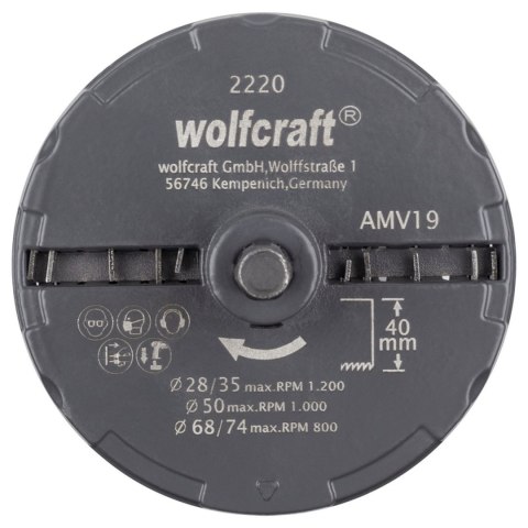 Otwornica uniwersalna 28,35,50,68,75 mm Wolfcraft PRO