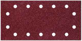 Papier szlifierski 115x230 mm Wolfcraft - gr. 40/80/120, perforowany, na rzep [5 szt.]