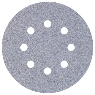 Papier szlifierski 125 mm Wolfcraft - gr. 40, perforowany, na rzep - do farby i lakieru [5 szt.]