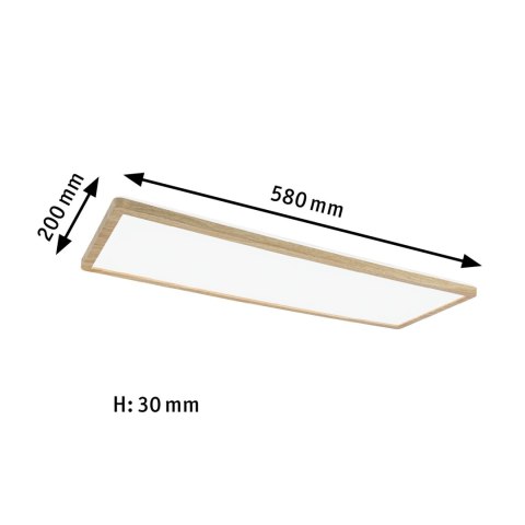 Plafoniera ATRIA Wood Backlight 22W 580X200 2300lm 3000K IP44 230V drewnopodobny / tworzywo sztuczne