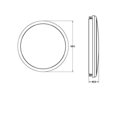 Plafoniera SUNLIGHT LED 21W SLAVE okrągła 300mm 2328lm IP65 4000K 230V biały / tworzywo sztuczne