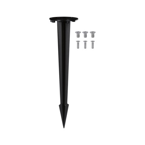 Podstawa grot / szpilka wbijana do lamp ogrodowych 40cm okrągła metalowa