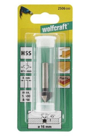 Pogłębiacz 16 mm Wolfcraft - HSS
