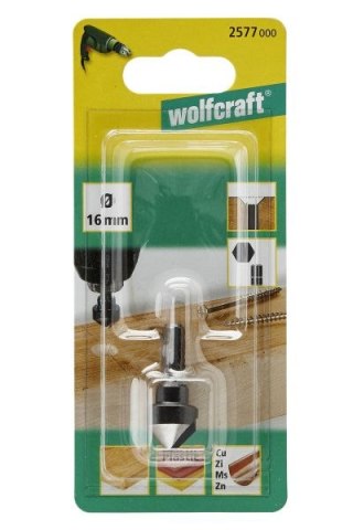 Pogłębiacz 16 mm Wolfcraft - WS, trzpień 6-kąt