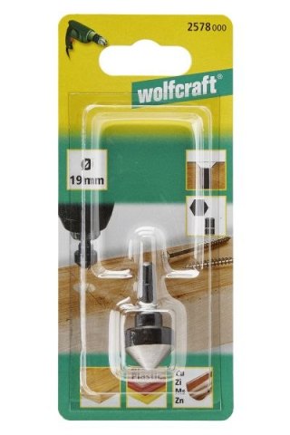 Pogłębiacz 19 mm Wolfcraft - WS, trzpień 6-kąt