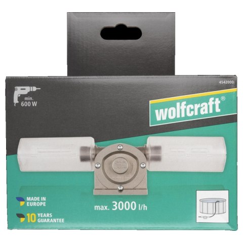 Pompa na wiertarkę 3000 l/h Wolfcraft - metalowa