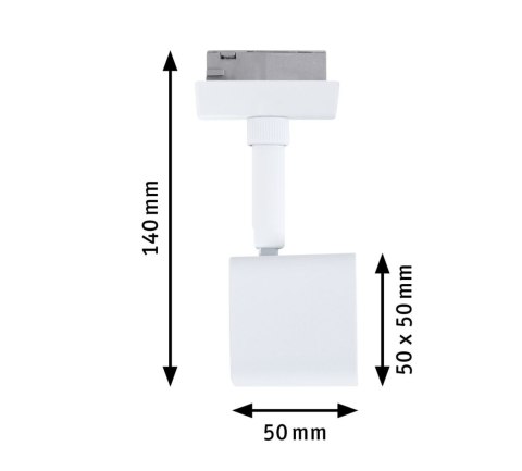 Reflektor na szynoprzewód URail Muri LED 4W 240lm 3000K 230V Biały RAL9003 / tworzywo sztuczne