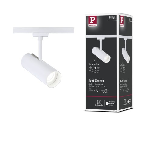 Reflektor na szynoprzewód URail THERON LED 3-STEP DIM 11W 1100lm 4000K 230V biały RAL9003 / tworzywo sztuczne
