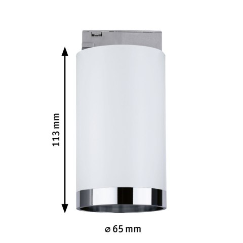 Reflektor na szynoprzewód URail TUBE DIM GU10 max.10W 230V biały RAL9003 / metal
