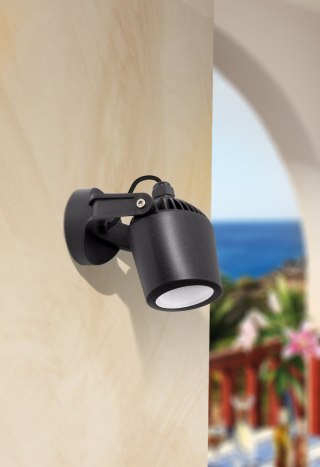 Reflektor ogrodowy MINITOMMY FROSTED Fumagalli GU10 LED CCT 4,8W 127 mm 2700K/4000K SET IP66 230V czarny / tworzywo sztuczne