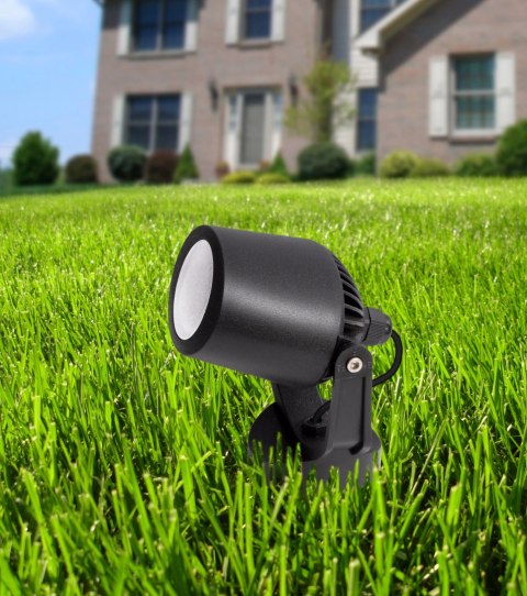 Reflektor ogrodowy wbijany MINITOMMY SPIKE FROSTED Fumagalli GU10 LED CCT 4,8W 2700K/4000K SET IP66 230V czarny / tworzywo sztuc