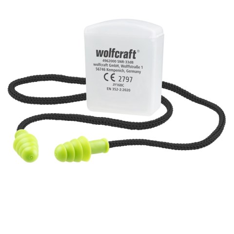 Stopery do uszu Wolfcraft - na żyłce, 33 db