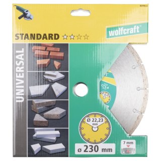 Tarcza diamentowa 230 do cięcia Solid Uniwersal, wolfcraft