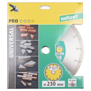Tarcza diamentowa 230 do cięcia uniwersalna PRO, wolfcraft