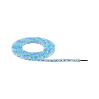 Taśma zewnętrzna LED solar 5m 3,2W DIM RGB 22lm/m czujnik zmierzchu pilot 5V IP44 czarny / tworzywo sztuczne