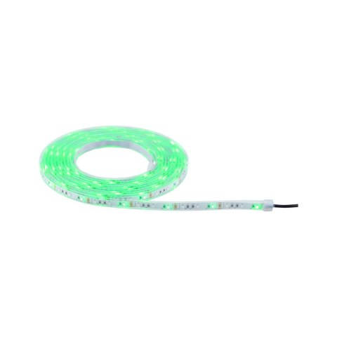 Taśma zewnętrzna LED solar 5m 3,2W DIM RGB 22lm/m czujnik zmierzchu pilot 5V IP44 czarny / tworzywo sztuczne