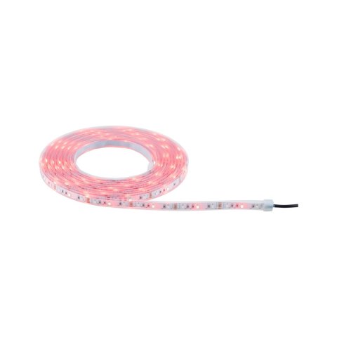 Taśma zewnętrzna LED solar 5m 3,2W DIM RGB 22lm/m czujnik zmierzchu pilot 5V IP44 czarny / tworzywo sztuczne