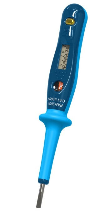 Tester fazy PAN 2000 z wyświetlaczem LCD 12-250V AC,12-48 V DC NVC