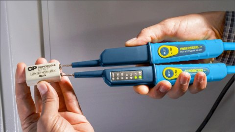 Tester napięcia 2-biegunowy PAN VOLTTESTER 400 FI wskaźnik LED 6-400 V AC/DC / RCD 30mA / bezbateryjny / wkręcane końcówki
