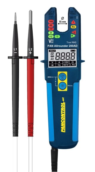 Tester prądu / napięcia LED LCD 200A AC/DC cęgi otwarte True RMS