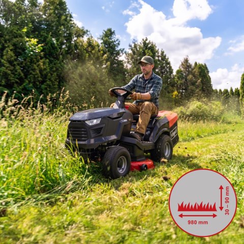Traktorek ogrodowy 98 cm hydrostat 12,5 KM traktor TMR452-98H RD Scheppach 59112112903