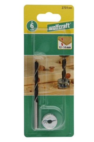 Wiertło do połączeń kołkowych 6 mm ogranicznik Wolfcraft