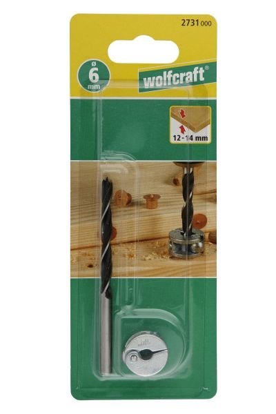 Wiertło do połączeń kołkowych 6 mm ogranicznik Wolfcraft