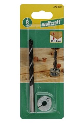 Wiertło do połączeń kołkowych 8 mm ogranicznik Wolfcraft