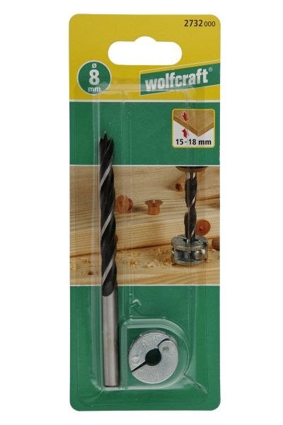 Wiertło do połączeń kołkowych 8 mm ogranicznik Wolfcraft